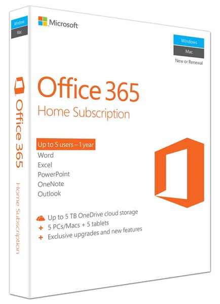 Microsoft Office 365 Home 1 Year Subscription for Windows