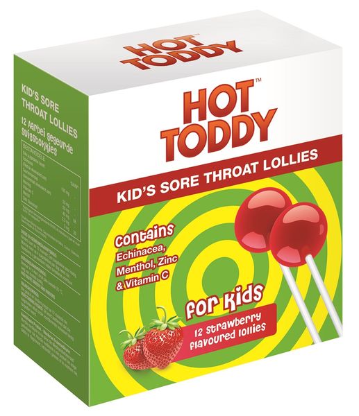 Hot Toddy Kid's Sore Throat Lollies - 12's