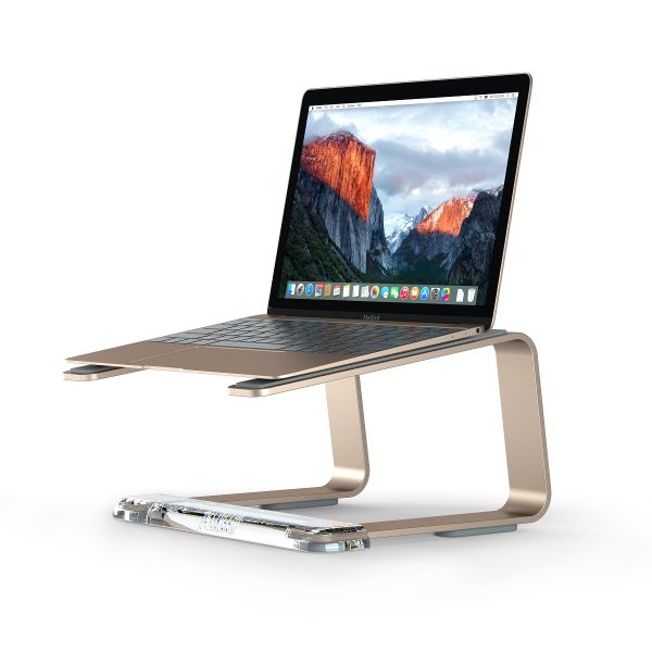 Griffin Elevator Laptop Stand for MacBook - Matte Gold/Clear