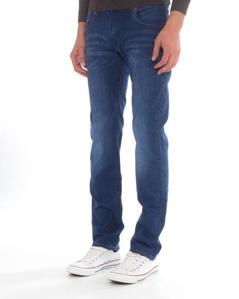 Top Warrior Men's T'45 Straight-Leg Jeans - Blue