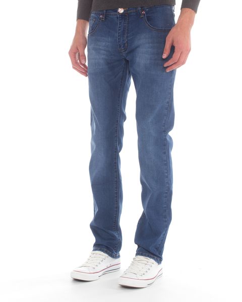 Top Warrior Men's T'04 Straight-Leg Jeans - Blue