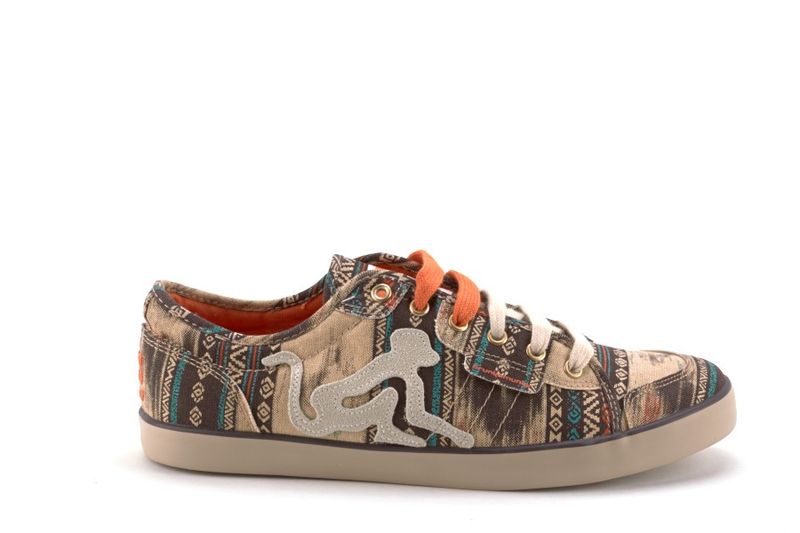 Drunknmunky Ladies Sneakers - Sand/Orange