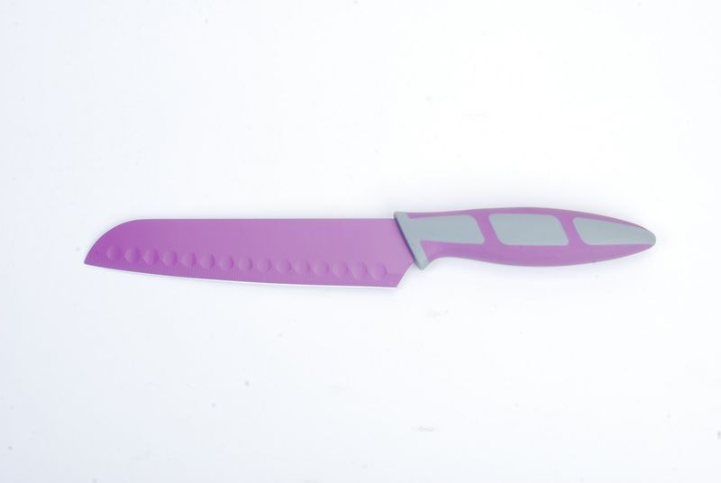 Kitchen Dao - RV2224 6.5 Inch Non-Stick Santoku Knife - Purple