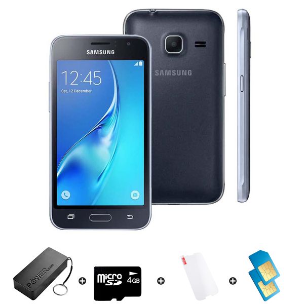 Samsung GALAXY J1 Mini DS 2016 8GB LTE Black - Bundle with R1000 Airtime + 1.2GB Starter Pack + Accessories