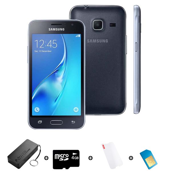 Samsung GALAXY J1 Mini DS 2016 8GB LTE Bundle + Accessories - Black