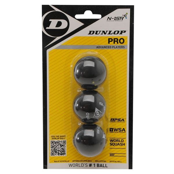 Dunlop Pro Squash Balls 3 Ball Pack