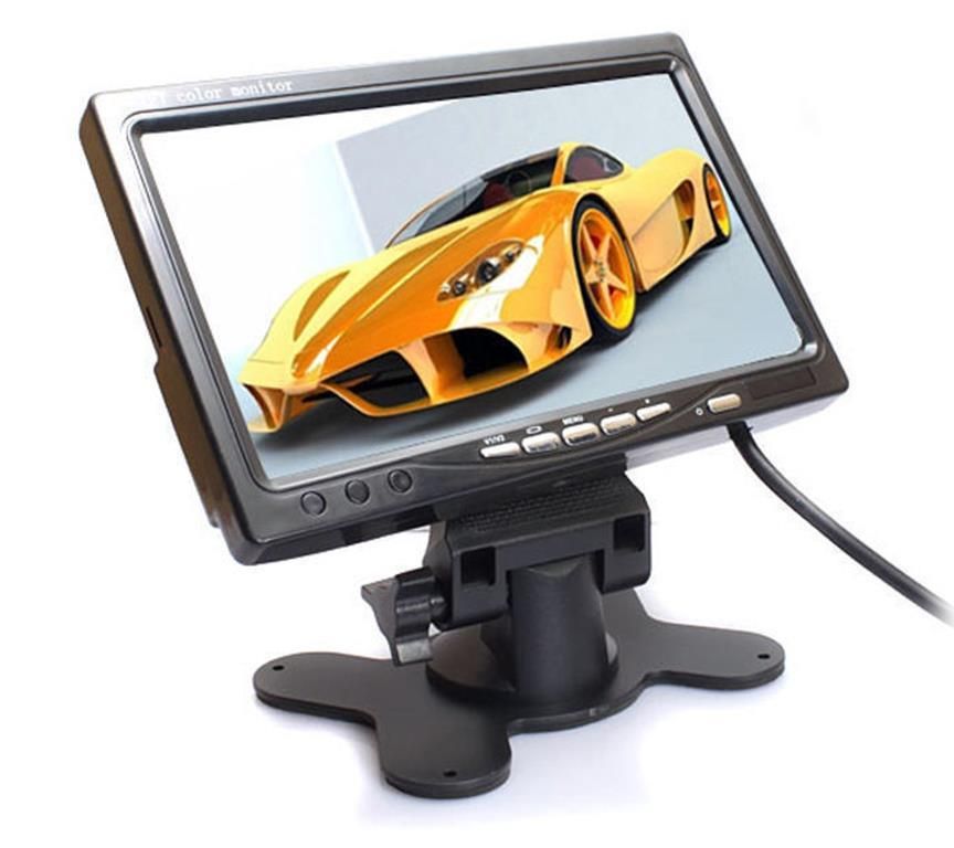 7 Inch Colour LCD Car Rearview Mirror Monitor with 2 Video Input & Car