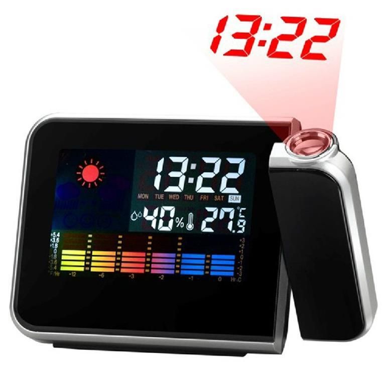 Digital LCD Alarm Clock Weather Station Projection Calendar | Shop