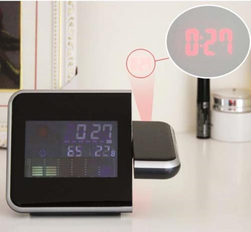 インテリア時計 WEATHER FORECAST RADIO CONTROLLED Digital LCD Alarm Clock Weather Station Projection Calendar | Shop