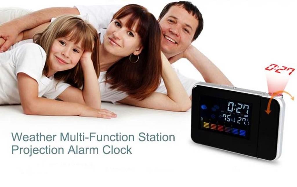 Digital LCD Alarm Clock Weather Station Projection Calendar | Shop