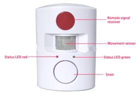 105 DB Infrared Ray Remote Control Mini Alarm with 2 Remote Controls ...