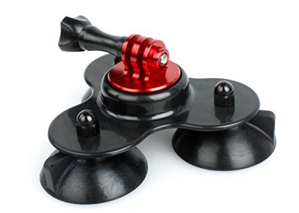 Xtreme X Triple Suction Cup Mount for GoPro Cameras