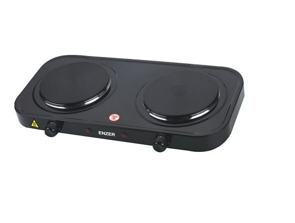 Enzer Double Solid Hot Plate 2000w - Black