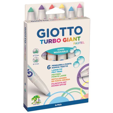 Giotto Turbo Giant Pastel 6 Fibre-Tip Pens, Shop Today. Get it Tomorrow!