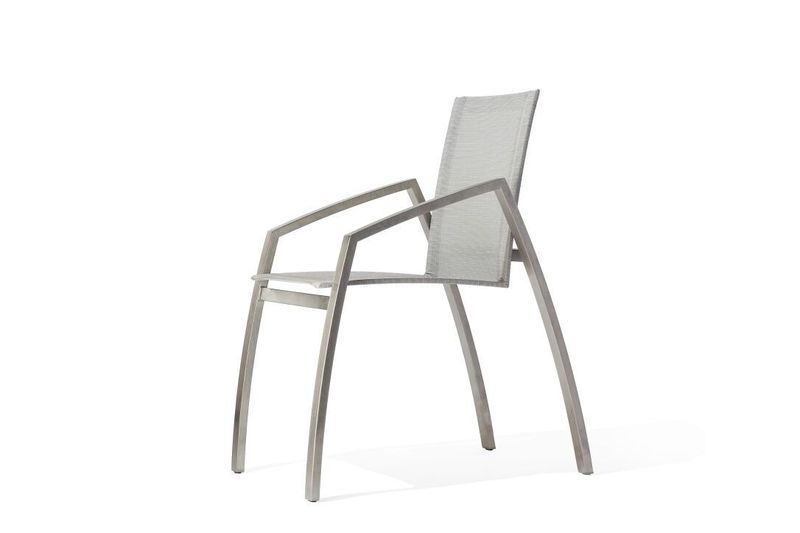 Todus - Stainless Steel 2MD Armchair - White