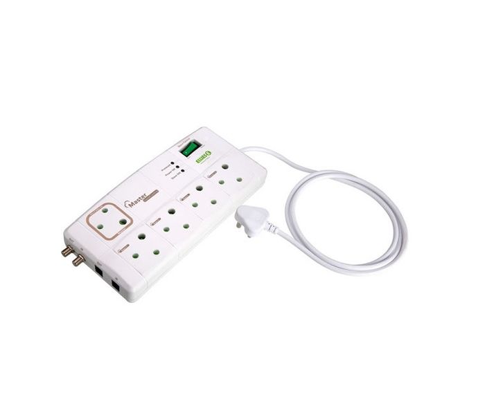 Ellies Eco Smart Surge Power Block with Tel/Coax Protection