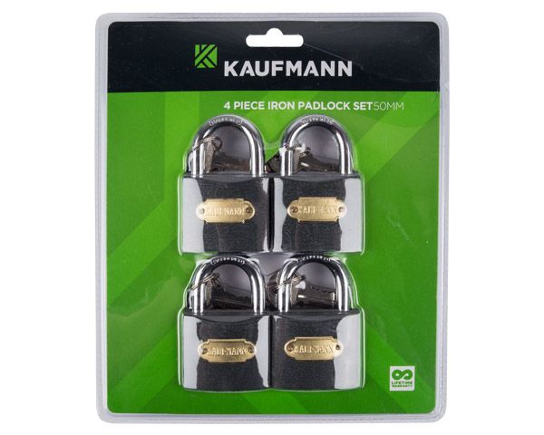 Kaufmann - 4 Piece 50mm Steel Lock Set