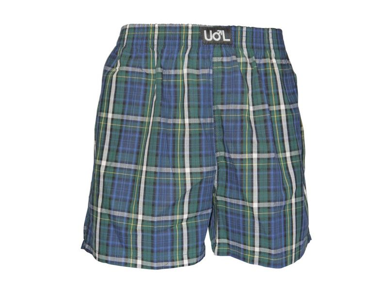 Undeez Blue &amp; Yellow Woven Boxers image