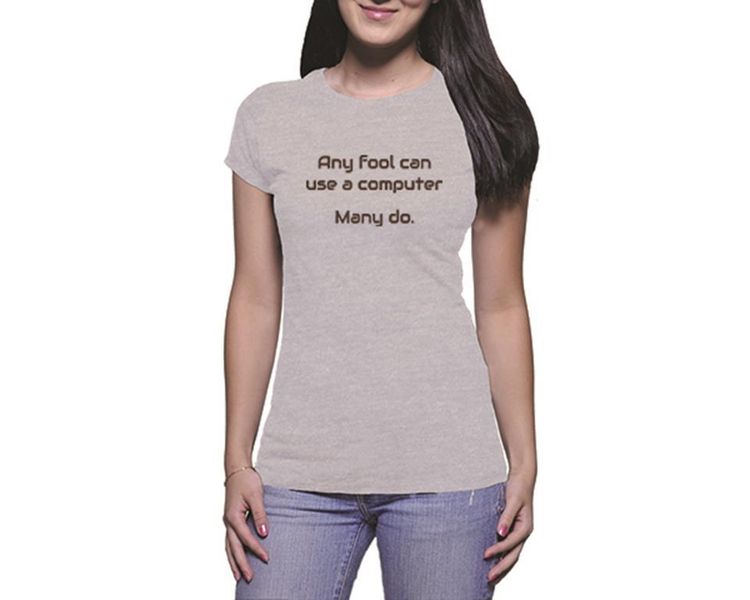 OTC Shop Any Fool Ladies T-Shirt - Grey Heather