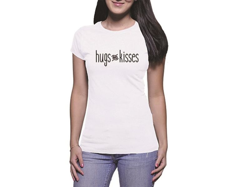 OTC Shop Hugs &amp; Kisses Ladies T-Shirt - White
