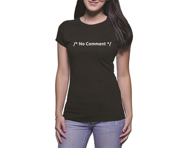 OTC Shop No Comment Ladies T-Shirt - Black