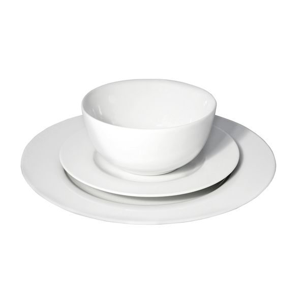 Eetrite - 12 Piece Just White Porcelain Dinner Set
