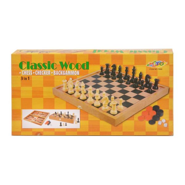 3 In 1 Classic Wooden Game