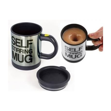 Best Buy: Grand Star Self-Stirring Mug Black/Silver SM-34337