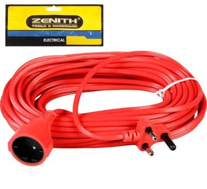 Zenith - Extension Cord - Lawnmower - 15m - Red - 2 Pack