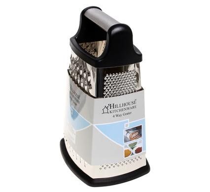 Xclusiv - Grater - Stainless Steel - Black - 4 Way - 2 Pack