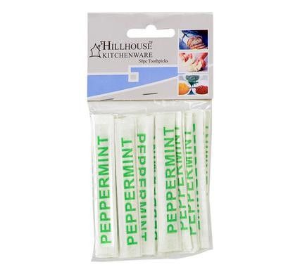 Toothpicks Wooden 50pc Wrap Mint - 6 Pack