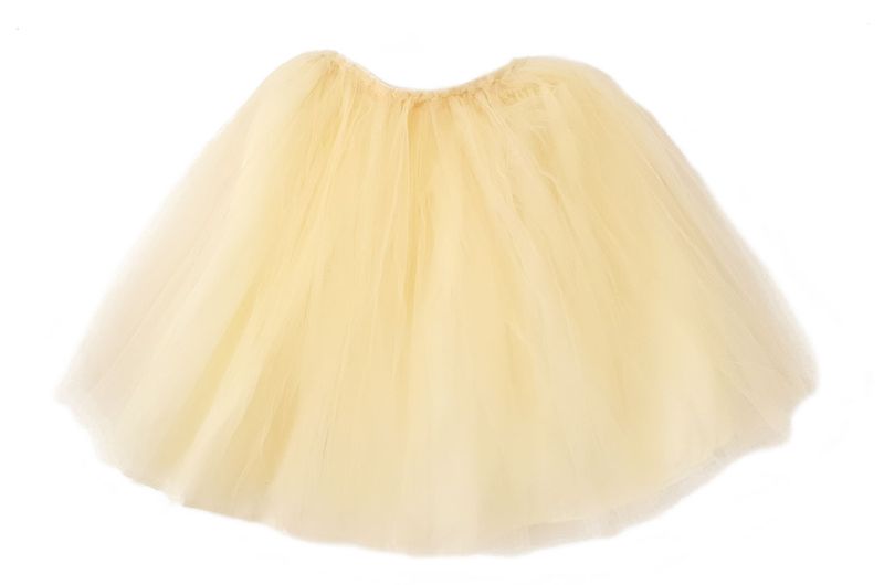 Long Fluffy Tulle Tutu Skirt In Color Ivory image