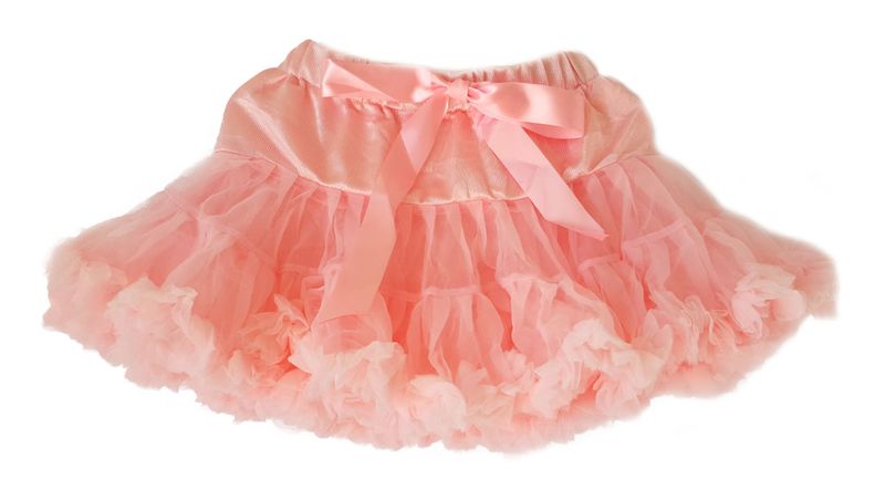 Frilly Layered Tutu Skirt With Ribbon Bow In Pin image