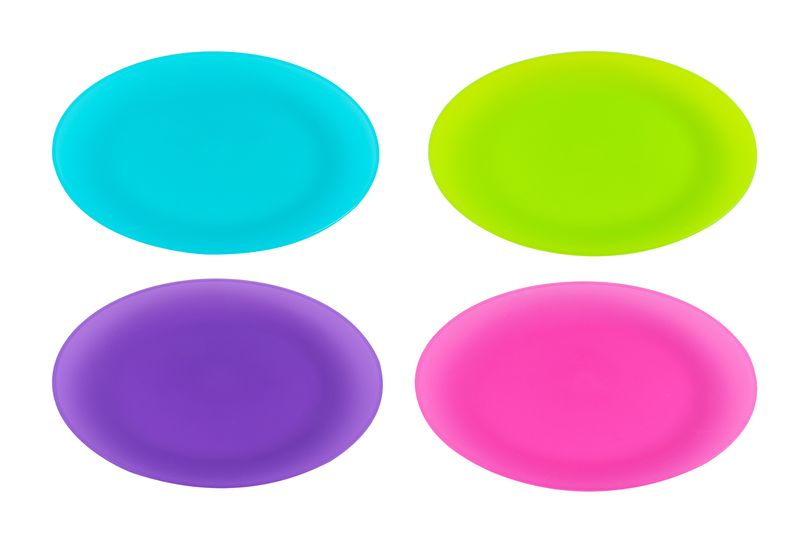 Leisure Quip Opp 25cm Plate - Set of 4 (Blue /Purple/Green/Pink)