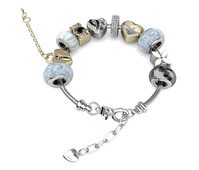 Destiny MyLady Charm Bracelet with Swarovski Crystals - Black