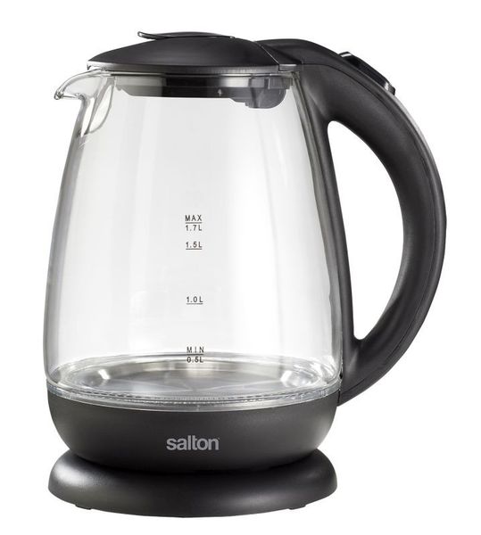 Salton - 1.7L Cordless Kettle - Glass Illuminating