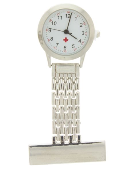 Digitime Women's Metal Nurse Analogue Watch - Silver