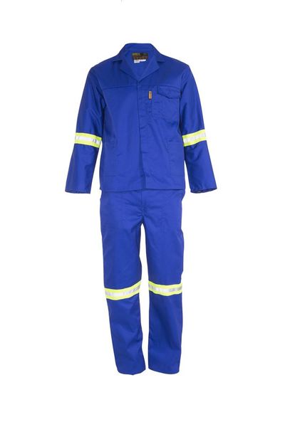 Dromex - 2 Piece Royal Blue Conti Suit With Reflective Strips - Chest (Size: 56) Pants (Size: 52)