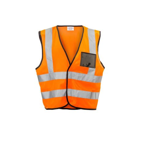 orange safety vest with zipper