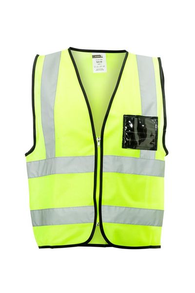 Dromex - Lime Reflective Vest With Zip And Id Pocket - Medium