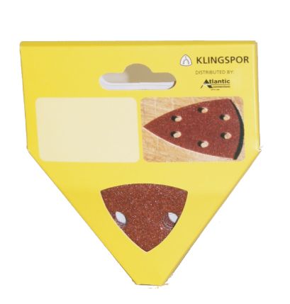 Klingspor - 9.6cm 0 Hole 40 Grit Delta Sanding Pad - 5 Pack