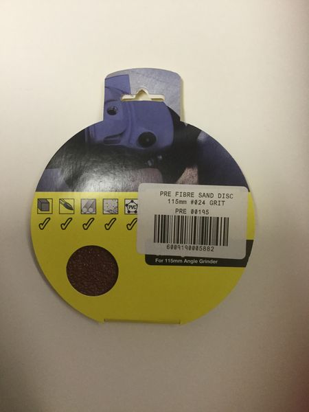 Klingspor - 12.5cm 60 Grit Fibre Sanding Disc - 5 Pack