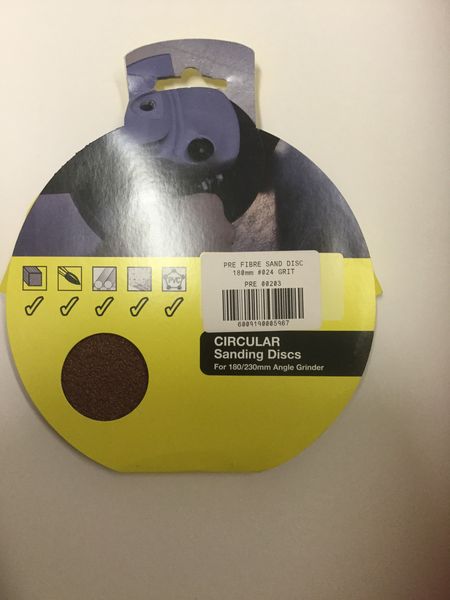 Klingspor - 18cm 80 Grit Fibre Sanding Disc - 5 Pack