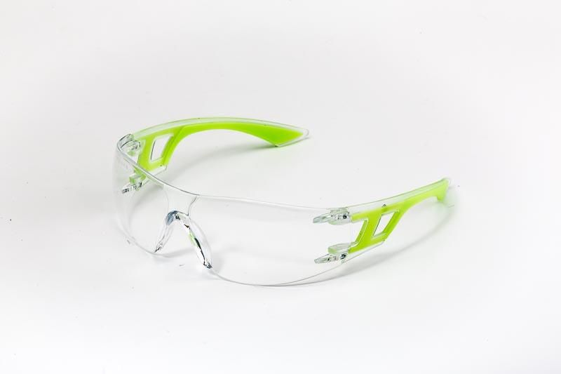 Atlantic Conversions - Safety Glasses Sporty Cool Lime Frame Spectacle Clear Lenses
