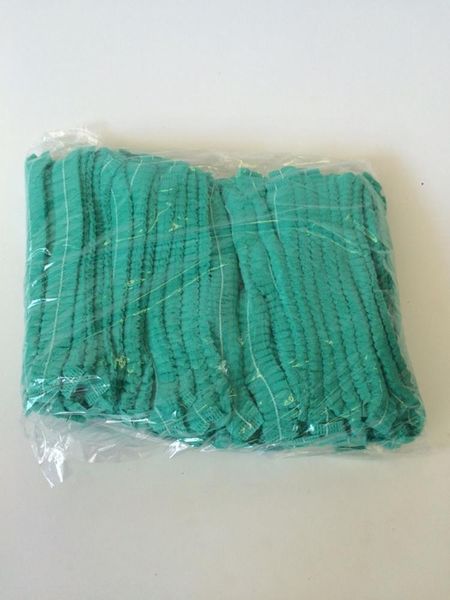 Atlantic Conversions - Safety Hair Net Mop Cap Green Single Elastic - 100