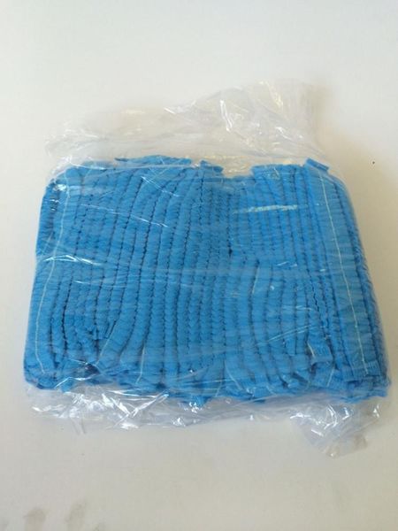 Atlantic Conversions - Safety Hair Net Mop Cap Blue Single Elastic - 100