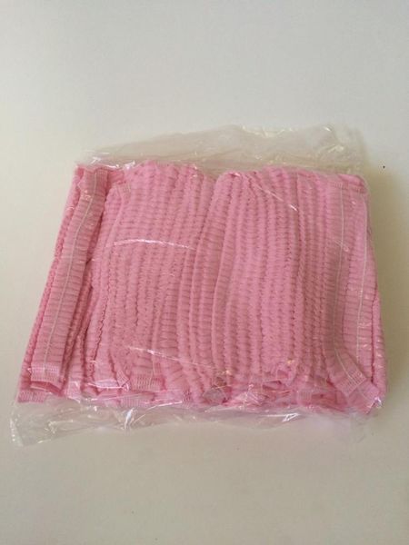 Atlantic Conversions - Safety Hair Net Mop Cap Pink Single Elastic - 100