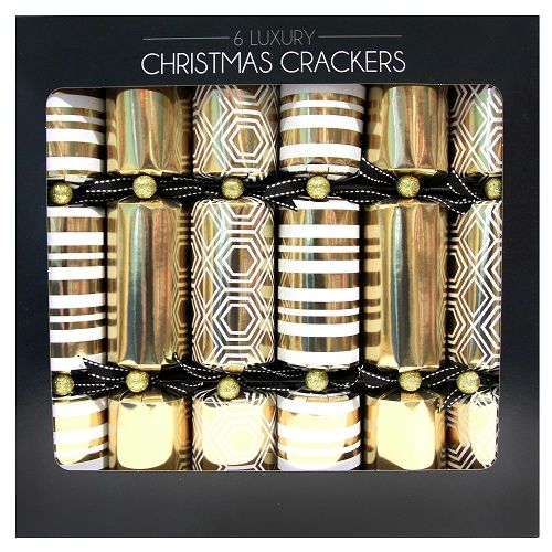 Glenart 6 Luxury Crackers - Gold Gatsby Design