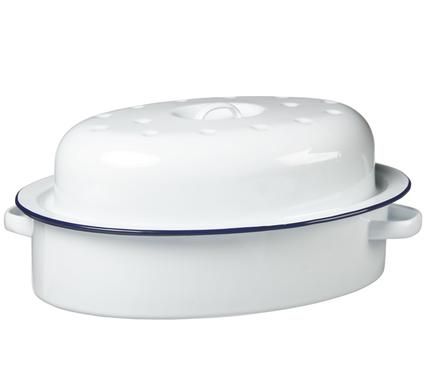 1st Grade Oval Shaped Enamel Casserole &amp; Roasting Dish