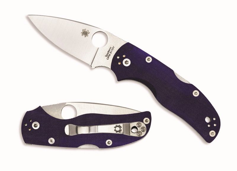 Spyderco - C41GPDBL5 Native 5 Plain Edge Dark Blue G-10 S110V